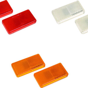 REFLECTORS RECTANGLE SELF ADHESIVE (RED,AMBER,CLEAR)